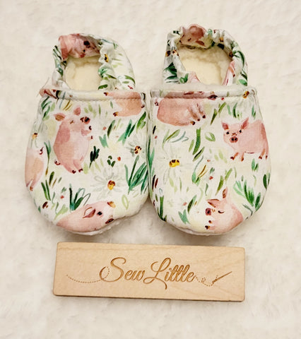 Piggy - Size 2.5 baby, 3 to 6 month slippers