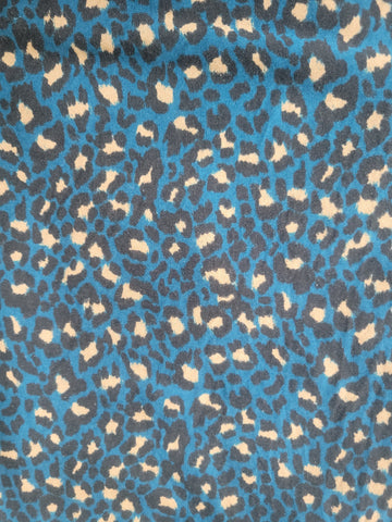 Custom Order Slippers - Blue Gold Leopard