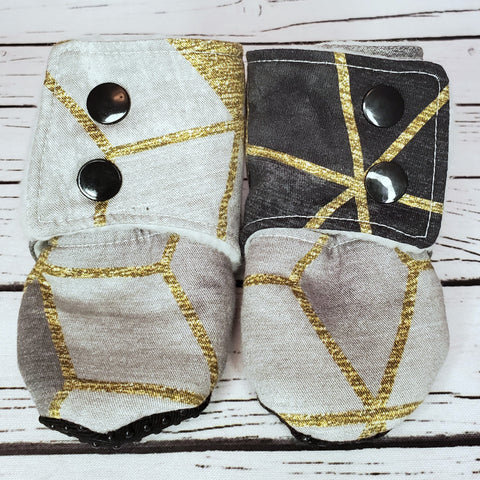50 Shades of Geo - Size 1 baby, 0 to 3 month booties
