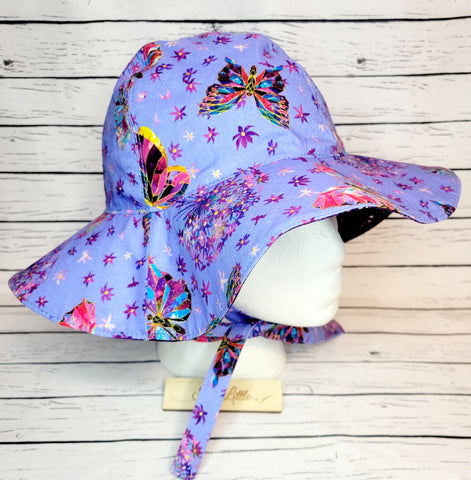21" Butterfly Floral Floppy Hat