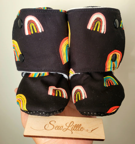 Rainbow - Size 8 toddler, 18 to 24 month booties