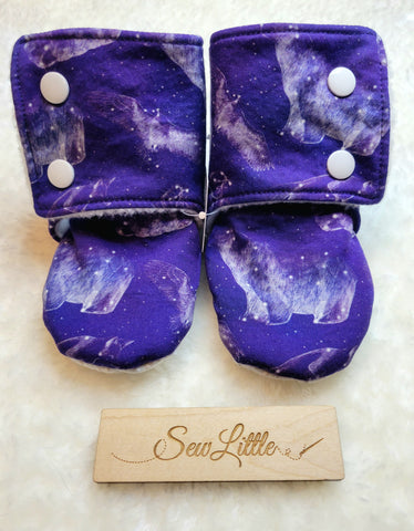 Constellation Animals - Size 5 baby, 9 to 12 month booties