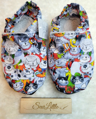 Cats - Size 9 Toddler Slippers