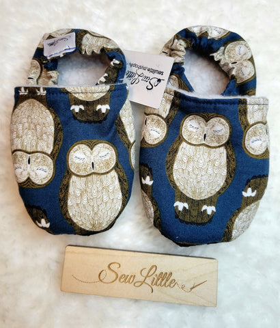 Owl - Size 6.5 toddler, 12 to 18 month slippers