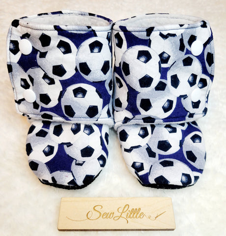 Soccer - Size 6.5 toddler, 12 to 18 month booties